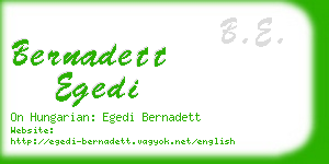 bernadett egedi business card